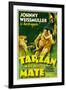 TARZAN AND HIS MATE, Johnny Weissmuller, Maureen O'Sullivan, 1934-null-Framed Art Print