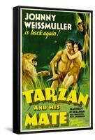 TARZAN AND HIS MATE, Johnny Weissmuller, Maureen O'Sullivan, 1934-null-Framed Stretched Canvas