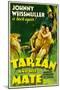 TARZAN AND HIS MATE, Johnny Weissmuller, Maureen O'Sullivan, 1934-null-Mounted Art Print