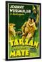 TARZAN AND HIS MATE, Johnny Weissmuller, Maureen O'Sullivan, 1934-null-Framed Premium Giclee Print