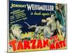 Tarzan and His Mate, Maureen O'Sullivan, Johnny Weissmuller, 1934-null-Mounted Art Print