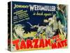 Tarzan and His Mate, Maureen O'Sullivan, Johnny Weissmuller, 1934-null-Stretched Canvas