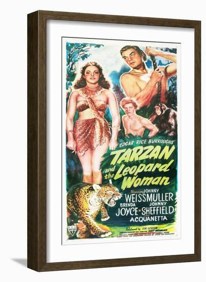 Tarzan and the Leopard Woman-null-Framed Art Print