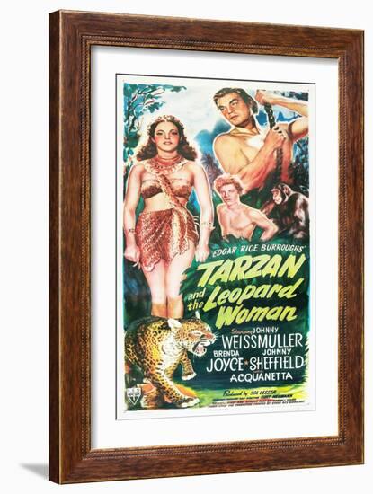 Tarzan and the Leopard Woman-null-Framed Art Print