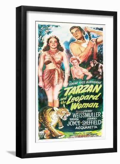 Tarzan and the Leopard Woman-null-Framed Art Print