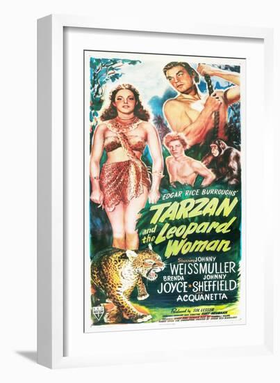 Tarzan and the Leopard Woman-null-Framed Art Print