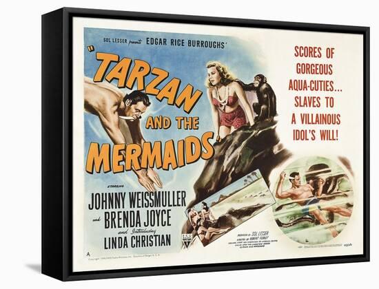 Tarzan and the Mermaids-null-Framed Stretched Canvas