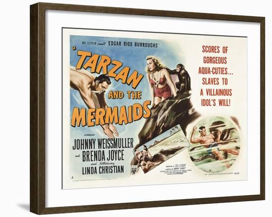 Tarzan and the Mermaids-null-Framed Art Print