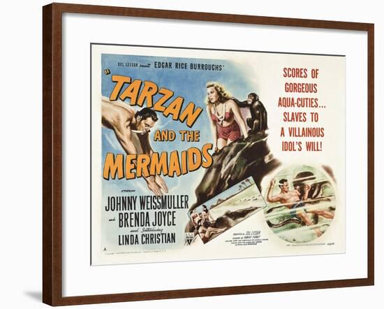 Tarzan and the Mermaids-null-Framed Art Print