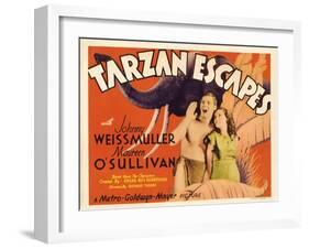 Tarzan Escapes, 1936-null-Framed Art Print