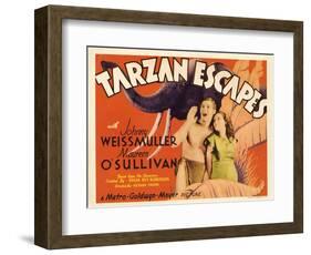 Tarzan Escapes, 1936-null-Framed Art Print