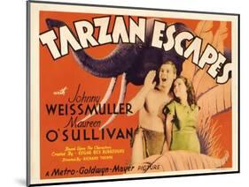 Tarzan Escapes, 1936-null-Mounted Art Print