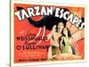 Tarzan Escapes, from Left: Johnny Weissmuller, Maureen O'Sullivan, 1936-null-Stretched Canvas