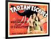 Tarzan Escapes, from Left: Johnny Weissmuller, Maureen O'Sullivan, 1936-null-Framed Art Print