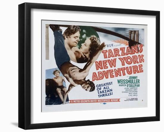 Tarzan's New York Adventure, 1942-null-Framed Art Print