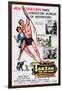 Tarzan, the Ape Man, from Left: Joanna Barnes, Denny Miller, 1959-null-Framed Art Print