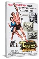 Tarzan, the Ape Man, from Left: Joanna Barnes, Denny Miller, 1959-null-Stretched Canvas