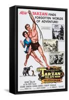 Tarzan, the Ape Man, from Left: Joanna Barnes, Denny Miller, 1959-null-Framed Stretched Canvas