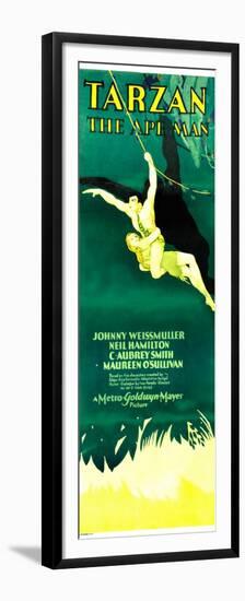 TARZAN THE APE MAN, Maureen O'Sullivan, Johnny Weissmuller, 1932-null-Framed Premium Giclee Print