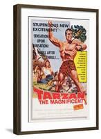 Tarzan the Magnificent, from Back Left: Betta St. John, Gordon Scott, 1960-null-Framed Art Print