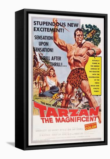 Tarzan the Magnificent, from Back Left: Betta St. John, Gordon Scott, 1960-null-Framed Stretched Canvas