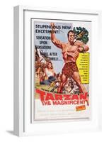 Tarzan the Magnificent, from Back Left: Betta St. John, Gordon Scott, 1960-null-Framed Art Print