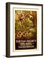 TARZAN THE MIGHTY, Frank Merrill, 1928.-null-Framed Art Print