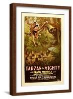 TARZAN THE MIGHTY, Frank Merrill, 1928.-null-Framed Art Print