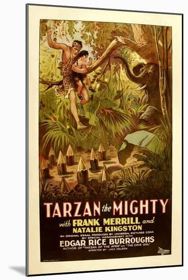 TARZAN THE MIGHTY, Frank Merrill, 1928.-null-Mounted Art Print