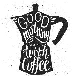 Coffee Lettering-TashaNatasha-Art Print