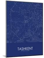Tashkent, Uzbekistan Blue Map-null-Mounted Poster