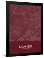 Tashkent, Uzbekistan Red Map-null-Framed Poster