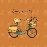 Vintage Bicycle Illustration-Tasiania-Art Print