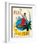 Tasman Empire Airways Limited - Fiji Fly by TEAL - Fijian Native Poles a Canoe-Arthur Thompson-Framed Art Print