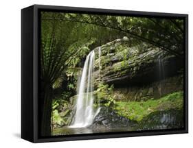 Tasmania, Mount Fields National Park, Russel Falls, Australia-Christian Kober-Framed Stretched Canvas