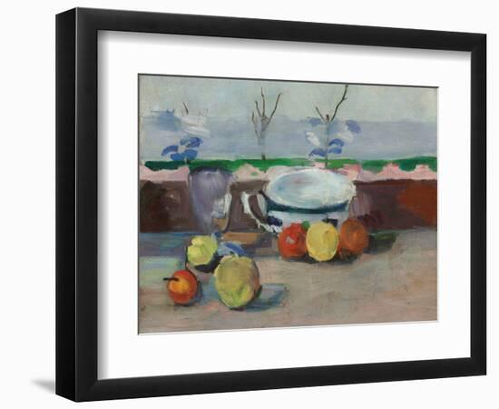 Tasse, verre et fruits, Paul Cezanne-Paul Cezanne-Framed Giclee Print