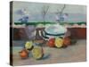 Tasse, verre et fruits, Paul Cezanne-Paul Cezanne-Stretched Canvas