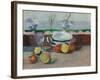Tasse, verre et fruits, Paul Cezanne-Paul Cezanne-Framed Giclee Print