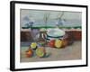 Tasse, verre et fruits, Paul Cezanne-Paul Cezanne-Framed Giclee Print