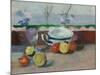 Tasse, verre et fruits, Paul Cezanne-Paul Cezanne-Mounted Giclee Print