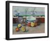 Tasse, verre et fruits, Paul Cezanne-Paul Cezanne-Framed Giclee Print