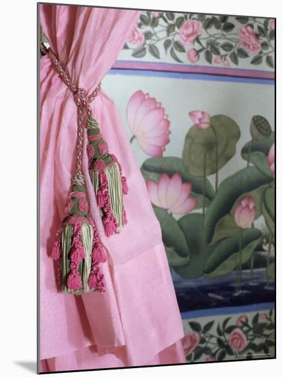 Tassels, Pink Curtains and Painted Walls, the Shiv Niwas Palace Hotel, Udaipur, India-John Henry Claude Wilson-Mounted Photographic Print