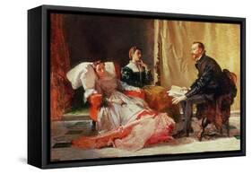 Tasso and Elenora D'Este-Domenico Morelli-Framed Stretched Canvas
