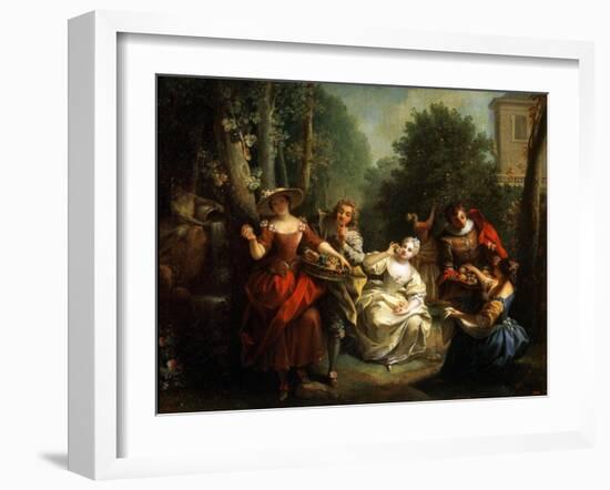 Taste (From the Series the Five Senses), Late 1720s or Early 1730s-Jean Raoux-Framed Giclee Print