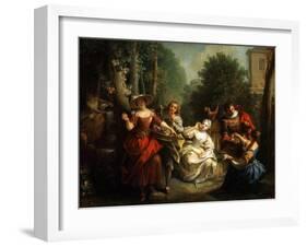 Taste (From the Series the Five Senses), Late 1720s or Early 1730s-Jean Raoux-Framed Giclee Print