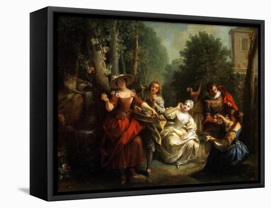 Taste (From the Series the Five Senses), Late 1720s or Early 1730s-Jean Raoux-Framed Stretched Canvas