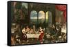 Taste, Hearing and Touch, 1618-Jan Brueghel the Elder-Framed Stretched Canvas