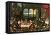 Taste, Hearing and Touch, 1618-Jan Brueghel the Elder-Framed Stretched Canvas