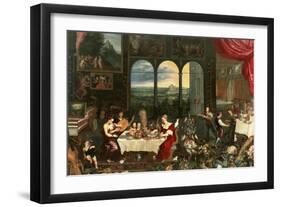 Taste, Hearing and Touch, 1618-Jan Brueghel the Elder-Framed Giclee Print