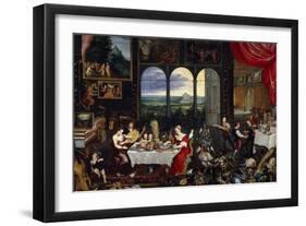 Taste, Hearing and Touch, Ca. 1620-Jan Brueghel the Elder-Framed Giclee Print